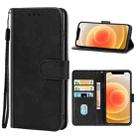 For iPhone 12 Leather Phone Case(Black) - 1
