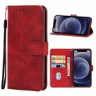 For iPhone 12 mini Leather Phone Case (Red) - 1