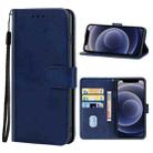 For iPhone 12 mini Leather Phone Case (Blue) - 1