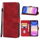 For iPhone 11 Leather Phone Case (Red) - 1