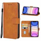 For iPhone 11 Leather Phone Case (Brown) - 1