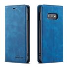 For Galaxy S10e Forwenw Dream Series Oil Edge Strong Magnetism Horizontal Flip Leather Case with Holder & Card Slots & Wallet & Photo Frame(Blue) - 1