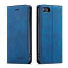 For iPhone SE 2022 / SE 2020 / 8 / 7 Forwenw Dream Series Oil Edge Strong Magnetism Horizontal Flip Leather Case with Holder & Card Slots & Wallet & Photo Frame(Blue) - 1