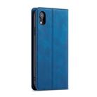 For iPhone XR Forwenw Dream Series Oil Edge Strong Magnetism Horizontal Flip Leather Case with Holder & Card Slots & Wallet & Photo Frame(Blue) - 3
