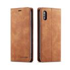 For iPhone XS Max Forwenw Dream Series Oil Edge Strong Magnetism Horizontal Flip Leather Case with Holder & Card Slots & Wallet & Photo Frame(Brown) - 1