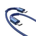 hoco X71 Especial PD 60W 3A USB-C / Type-C to USB-C / Type-C Charging Data Cable(Blue) - 1