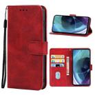 Leather Phone Case For Motorola Moto G71(Red) - 1