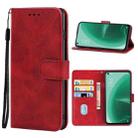 Leather Phone Case For OPPO A55s 5G / CPH2309(Red) - 1