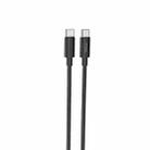 hoco X68 100W Type-C / USB-C to Type-C / USB-C Fast Charging Data Cable, Length:1m(Black) - 1