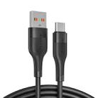 JOYROOM S-1060M12 6A USB to USB-C / Type-C Fast Charging Data Cable, Cable Length: 1m(Black) - 1