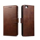 For iPhone 6 Plus GUSSIM Magnetic Horizontal Flip Leather Case with Holder & Card Slots & & Wallet(Brown) - 1