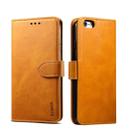 For iPhone 6 Plus GUSSIM Magnetic Horizontal Flip Leather Case with Holder & Card Slots & & Wallet(Yellow) - 1