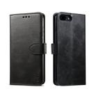 For iPhone 8 Plus / 7 Plus GUSSIM Magnetic Horizontal Flip Leather Case with Holder & Card Slots & & Wallet(Black) - 1