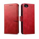 For iPhone 8  / 7 GUSSIM Magnetic Horizontal Flip Leather Case with Holder & Card Slots & & Wallet(Red) - 1
