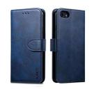 For iPhone 8  / 7 GUSSIM Magnetic Horizontal Flip Leather Case with Holder & Card Slots & & Wallet(Blue) - 1