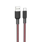 hoco X69 Type-C / USB-C Jaeger Charging Data Cable, Length: 1m(Black Red) - 1