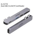 amalink 9177D Dual Type-C / USB-C to SD/TF Card Reader(Grey) - 2