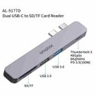 amalink 9177D Dual Type-C / USB-C to SD/TF Card Reader(Grey) - 3