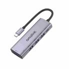 amalink 95119D Type-C / USB-C to 4 Ports USB + PD 3.0 Multi-function HUB Docking Station(Grey) - 1