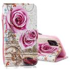 For iPhone 13 Pro Max Colored Drawing Leather Phone Case (Rose Tower) - 1