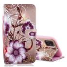 For iPhone 13 Pro Max Colored Drawing Leather Phone Case (Lotus) - 1