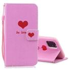For iPhone 13 Pro Max Colored Drawing Leather Phone Case (Heart) - 1