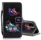 For iPhone 13 Pro Max Colored Drawing Leather Phone Case (Colored Butterfly) - 1