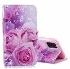 For iPhone 13 Pro Colored Drawing Leather Phone Case (Rose) - 1