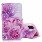 For iPhone 13 Colored Drawing Leather Phone Case(Rose) - 1