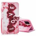 For iPhone 13 Colored Drawing Leather Phone Case(Love) - 1