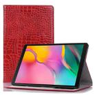 For Samsung Galaxy Tab A7 T500 Crocodile Texture Leather Tablet Case(Red) - 1