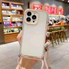 For iPhone 13 mini 3 In 1 PC + TPU Transparent Phone Case (Gold) - 1