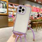 For iPhone 13 mini 3 In 1 PC + TPU Transparent Phone Case (Purple) - 1