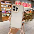 For iPhone 13 3 In 1 PC + TPU Transparent Phone Case(Gold) - 1