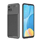 For OPPO A16K Carbon Fiber Texture Shockproof TPU Phone Case(Black) - 1