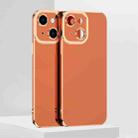 For iPhone 13 mini 6D Electroplated TPU Phone Case (Brown) - 1