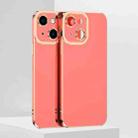 For iPhone 13 mini 6D Electroplated TPU Phone Case (Pink) - 1