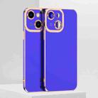 For iPhone 13 mini 6D Electroplated TPU Phone Case (Blue) - 1