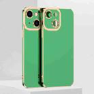 For iPhone 13 mini 6D Electroplated TPU Phone Case (Green) - 1