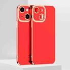For iPhone 13 mini 6D Electroplated TPU Phone Case (Red) - 1