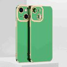 For iPhone 13 6D Electroplated TPU Phone Case(Green) - 1