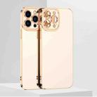 For iPhone 13 Pro 6D Electroplated TPU Phone Case (White) - 1