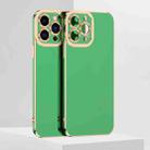 For iPhone 13 Pro 6D Electroplated TPU Phone Case (Green) - 1