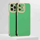 For iPhone 13 Pro Max 6D Electroplated TPU Phone Case (Green) - 1