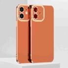 For iPhone 12 mini 6D Electroplated TPU Phone Case (Brown) - 1