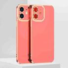 For iPhone 12 6D Electroplated TPU Phone Case(Pink) - 1