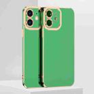 For iPhone 12 6D Electroplated TPU Phone Case(Green) - 1