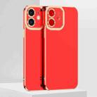 For iPhone 12 6D Electroplated TPU Phone Case(Red) - 1