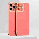 For iPhone 12 Pro Max 6D Electroplated TPU Phone Case(Pink) - 1