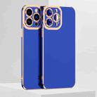 For iPhone 11 Pro Max 6D Electroplated TPU Phone Case (Blue) - 1